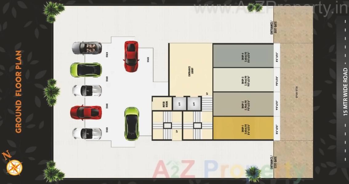 Layout of real estate project Landmaark Luxuria located at Ulawe, Raigarh, Maharashtra