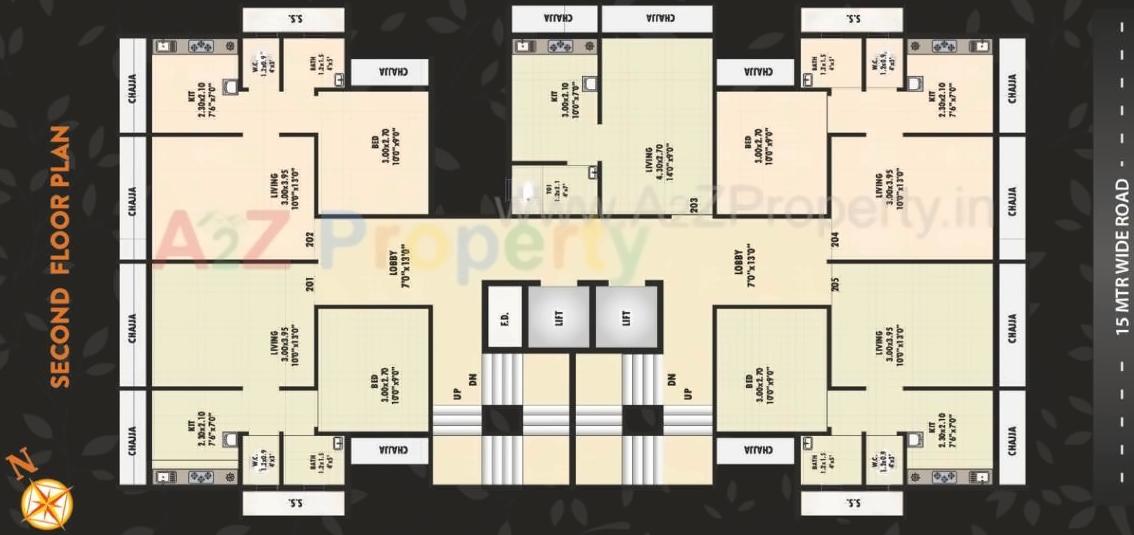 Layout of real estate project Landmaark Luxuria located at Ulawe, Raigarh, Maharashtra