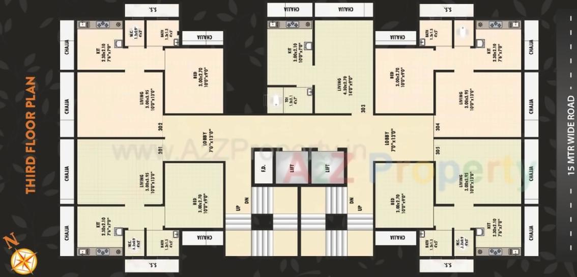 Layout of real estate project Landmaark Luxuria located at Ulawe, Raigarh, Maharashtra