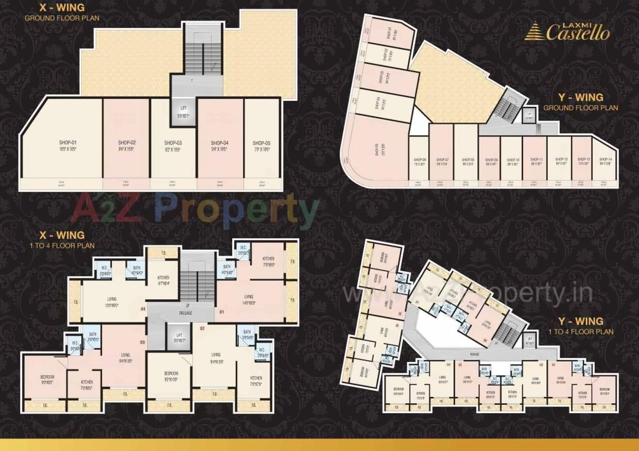 Layout of real estate project Laxmi Castello located at Bopele, Raigarh, Maharashtra