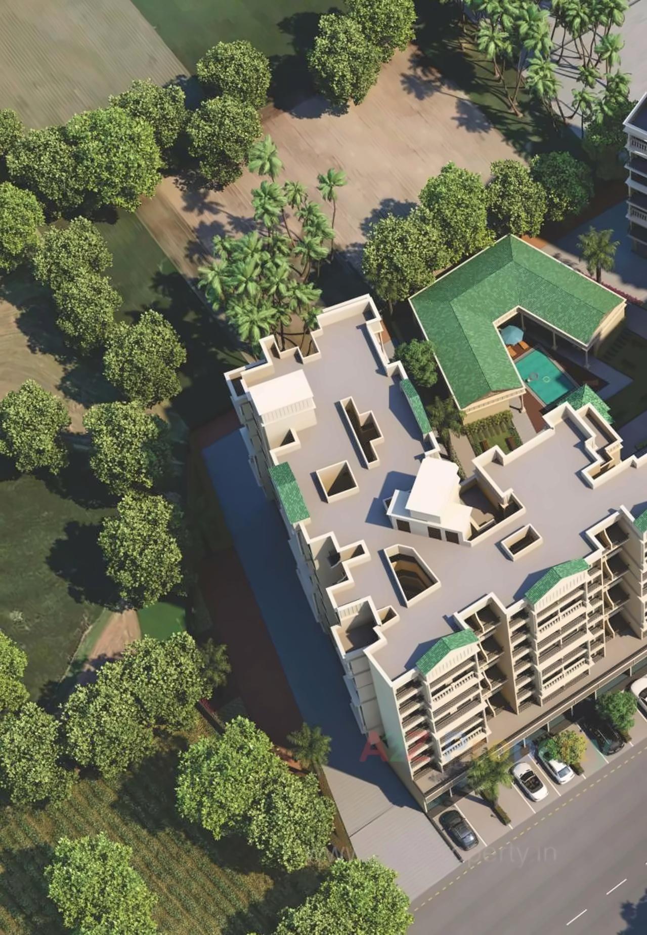 3D Elevation of real estate project Laxmi Orchid located at Dhamote, Raigarh, Maharashtra