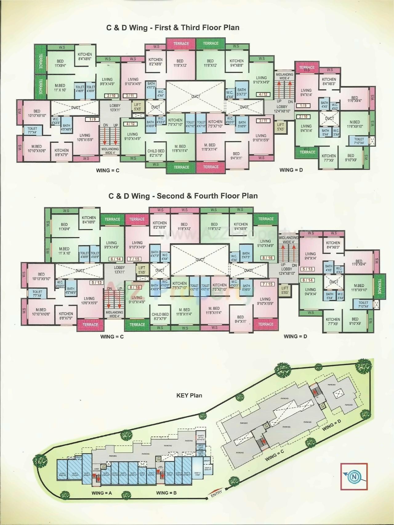 Layout of real estate project Mangalmurti Darshan located at Karjat, Raigarh, Maharashtra