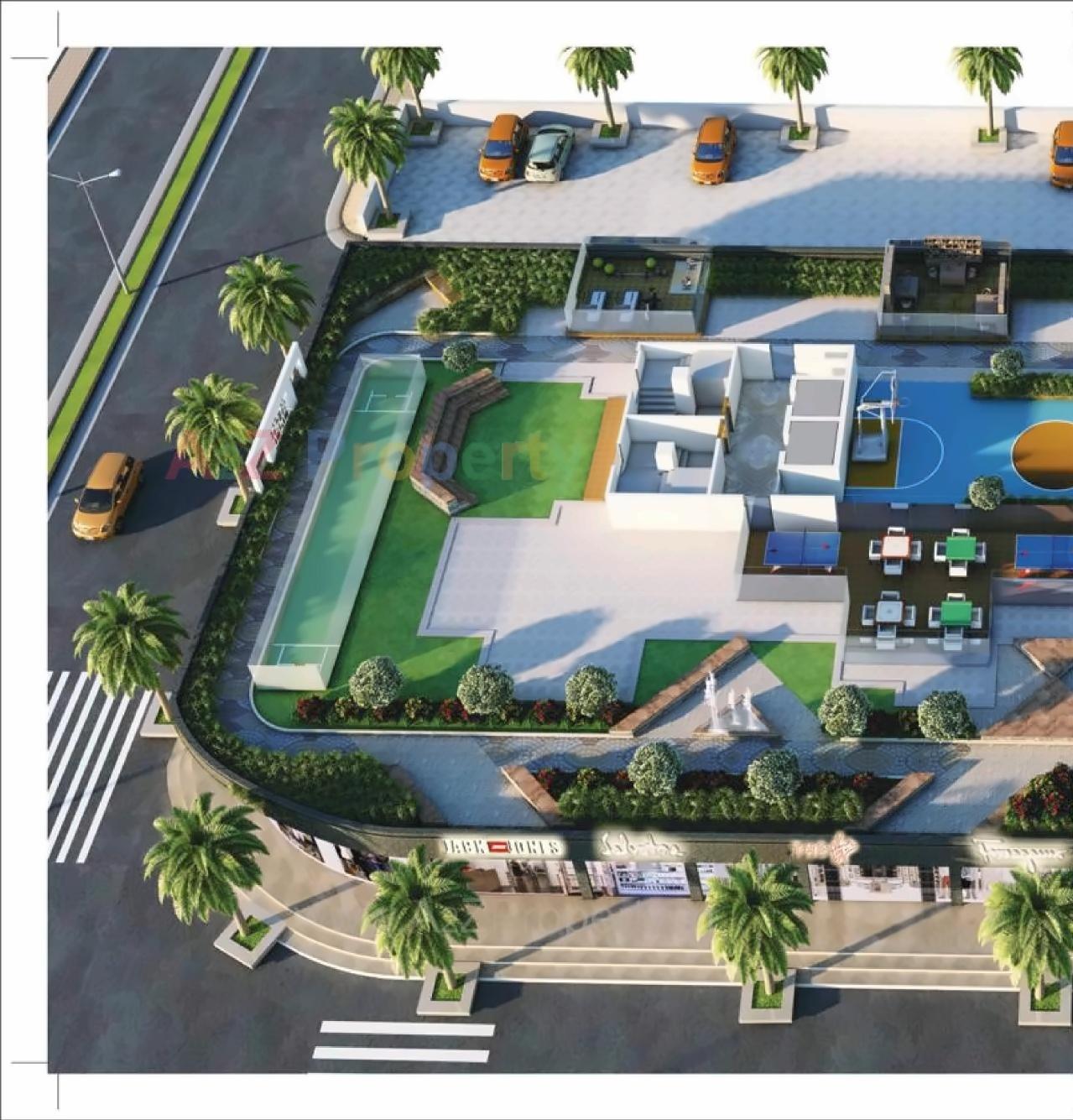 3D Elevation of real estate project Maple Ivy located at Ulawe, Raigarh, Maharashtra