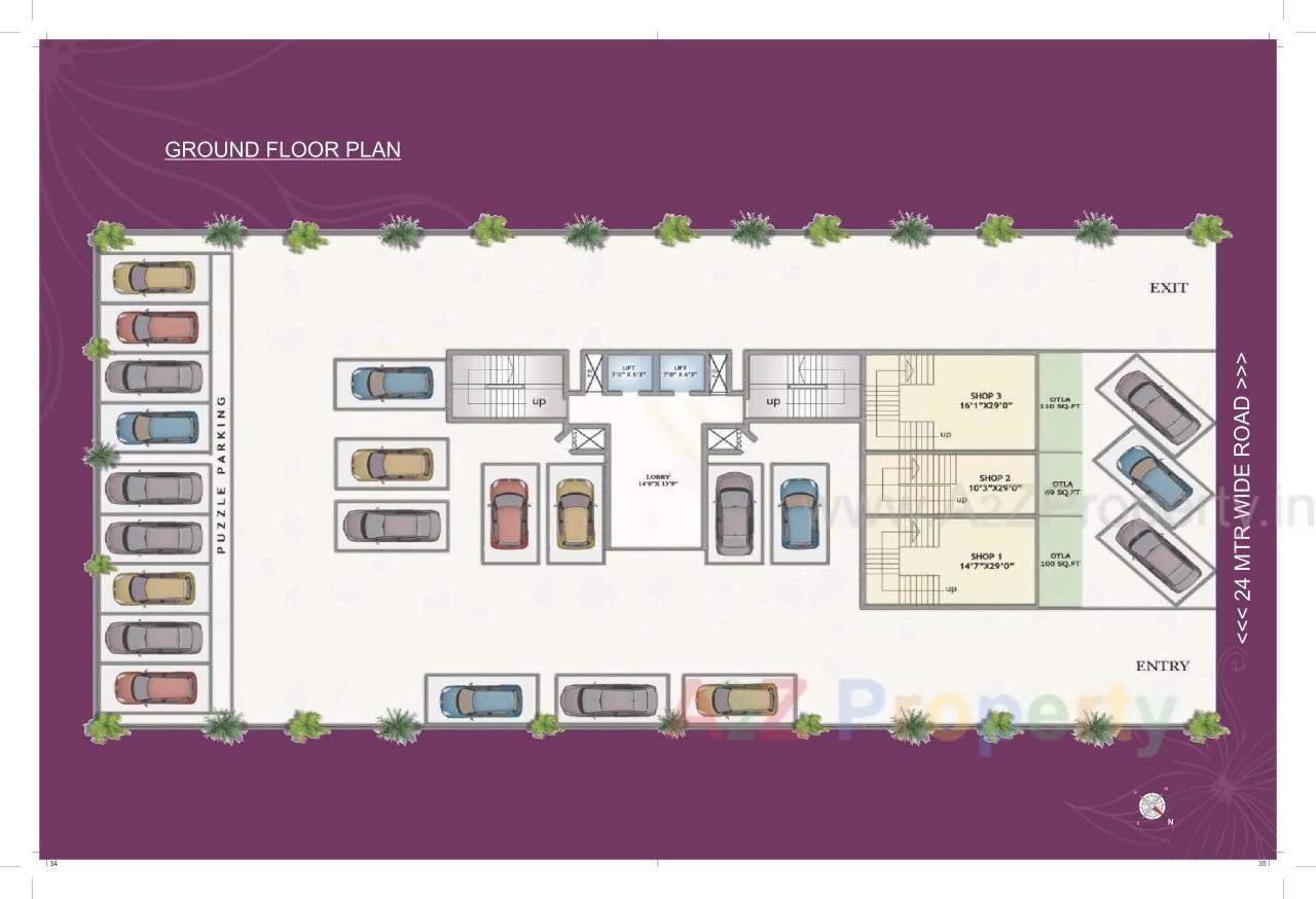 Layout of real estate project Mega Ista located at Ulawe, Raigarh, Maharashtra