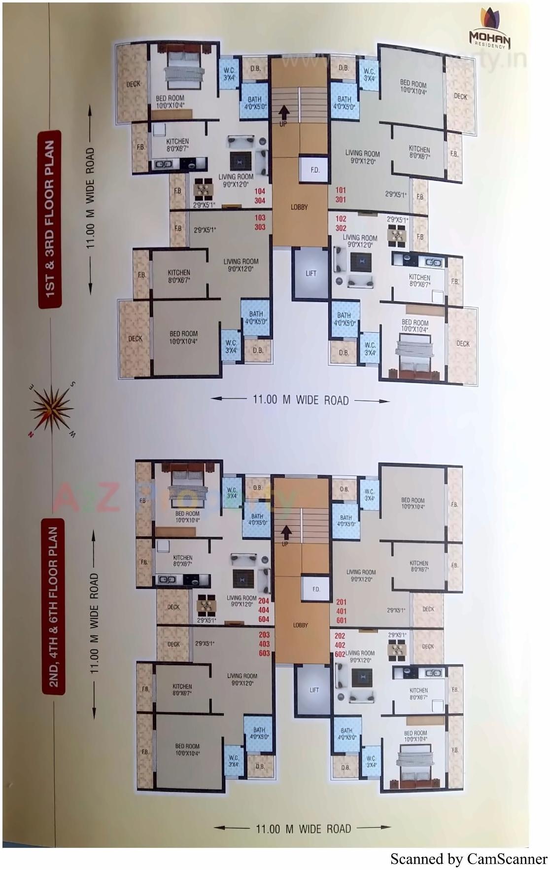 Layout of real estate project Mohan Residency located at Ulawe, Raigarh, Maharashtra