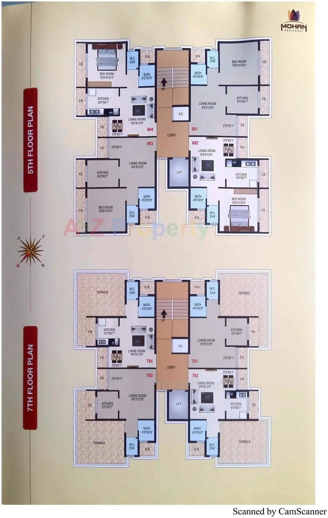 Layout of real estate project Mohan Residency located at Ulawe, Raigarh, Maharashtra