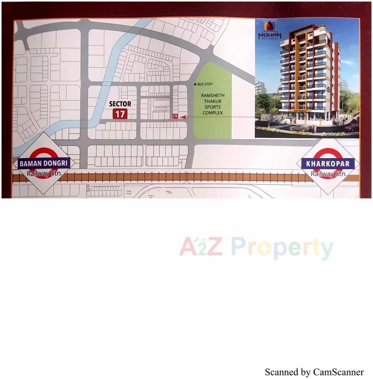 Layout of real estate project Mohan Residency located at Ulawe, Raigarh, Maharashtra