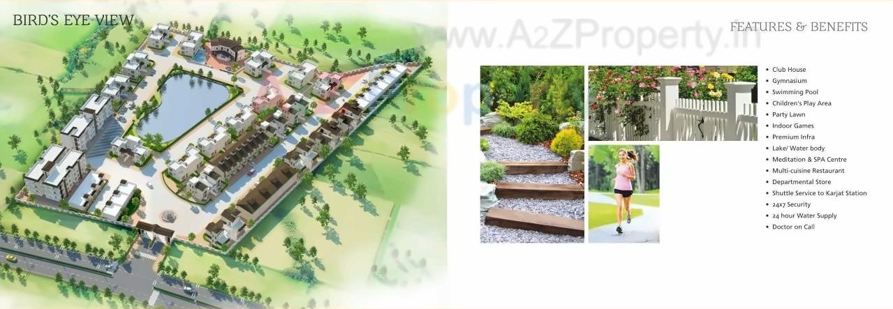 3D Elevation of real estate project Montag Greens located at Kashele, Raigarh, Maharashtra