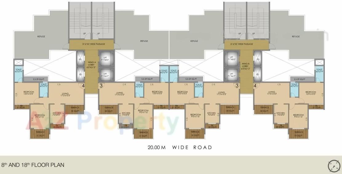 Layout of real estate project Nestor located at Bokadvira, Raigarh, Maharashtra