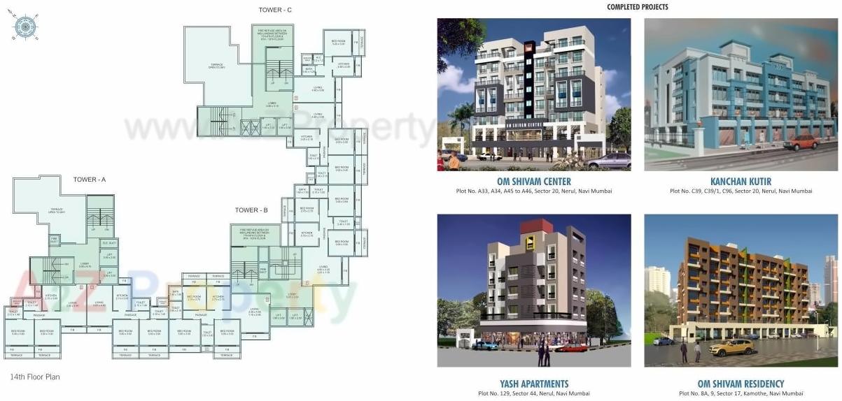 Layout of real estate project Om Shivam Arjun located at Kamothe-, Raigarh, Maharashtra