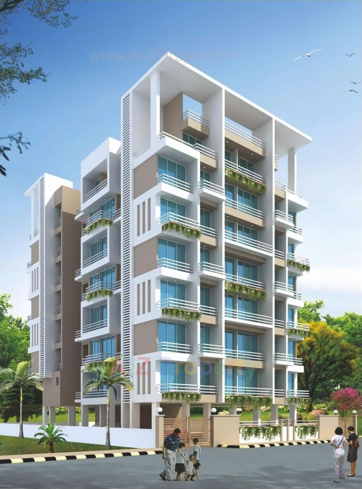 3D Elevation of real estate project Orchid Meadows located at Ulawe, Raigarh, Maharashtra