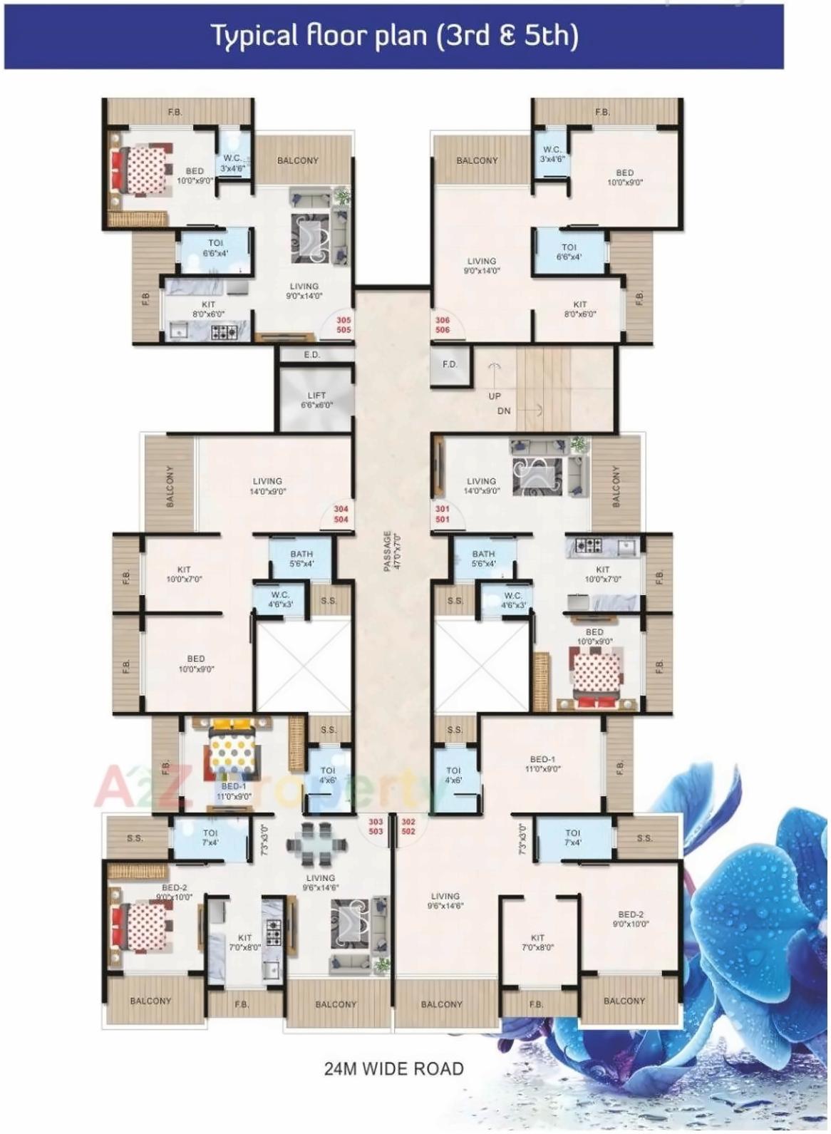 Layout of real estate project Orchid Meadows located at Ulawe, Raigarh, Maharashtra