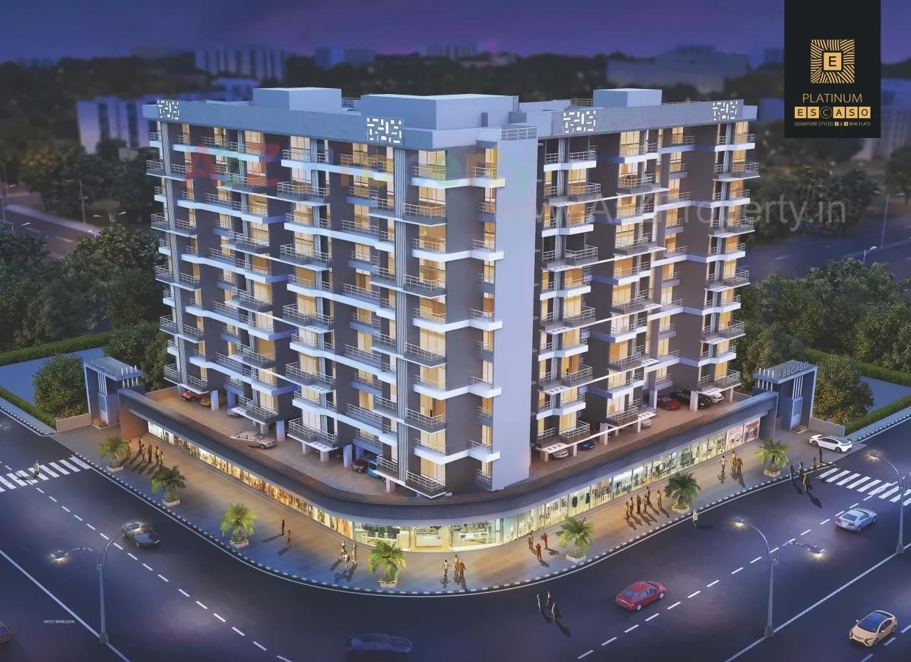 3D Elevation of real estate project Platinum Escaso located at Ulawe, Raigarh, Maharashtra