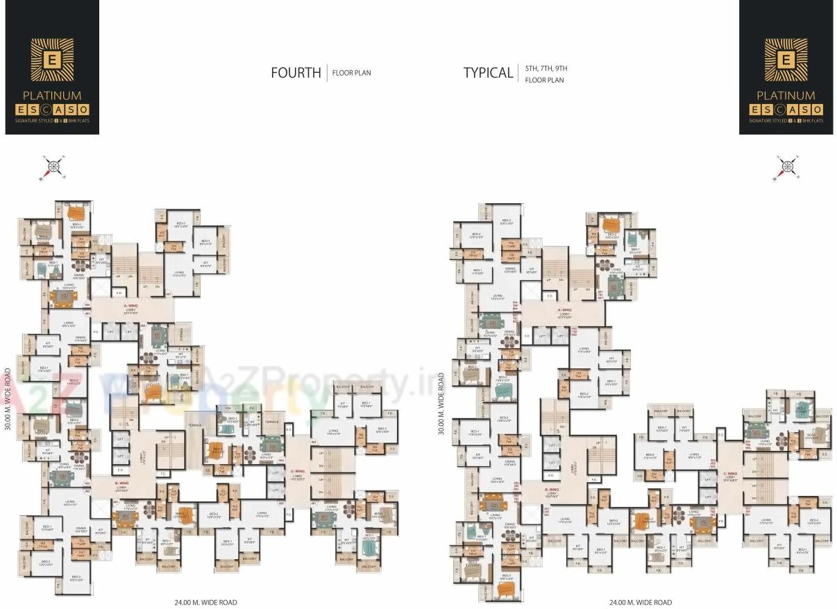 Layout of real estate project Platinum Escaso located at Ulawe, Raigarh, Maharashtra