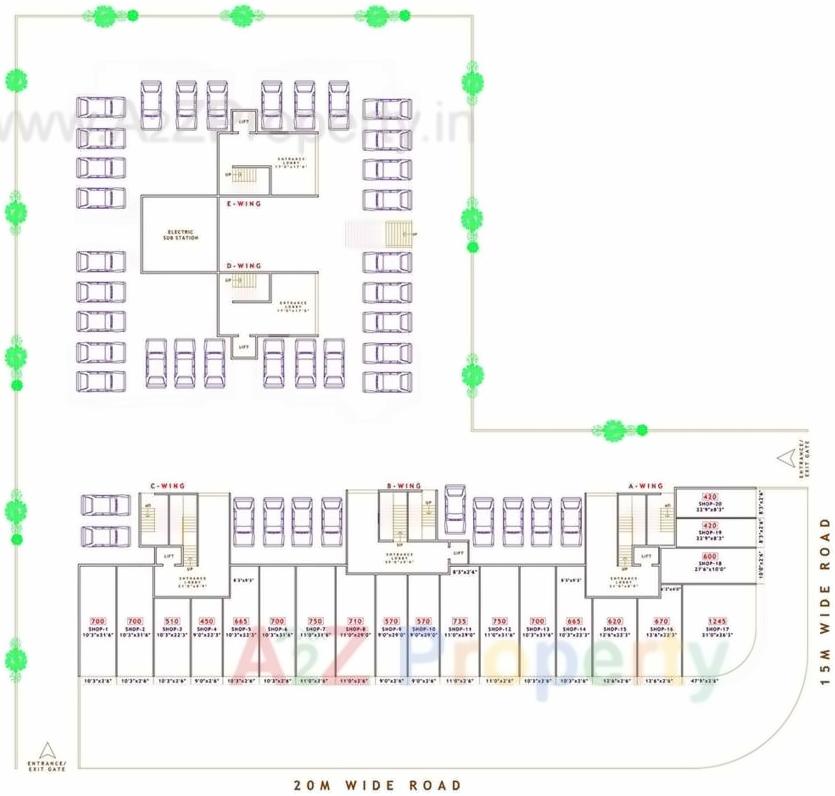 Layout of real estate project Platinum Liviano located at Kamothe, Raigarh, Maharashtra