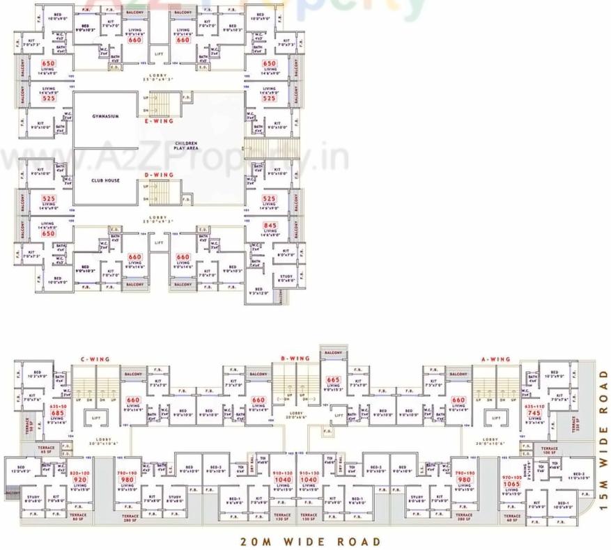 Layout of real estate project Platinum Liviano located at Kamothe, Raigarh, Maharashtra