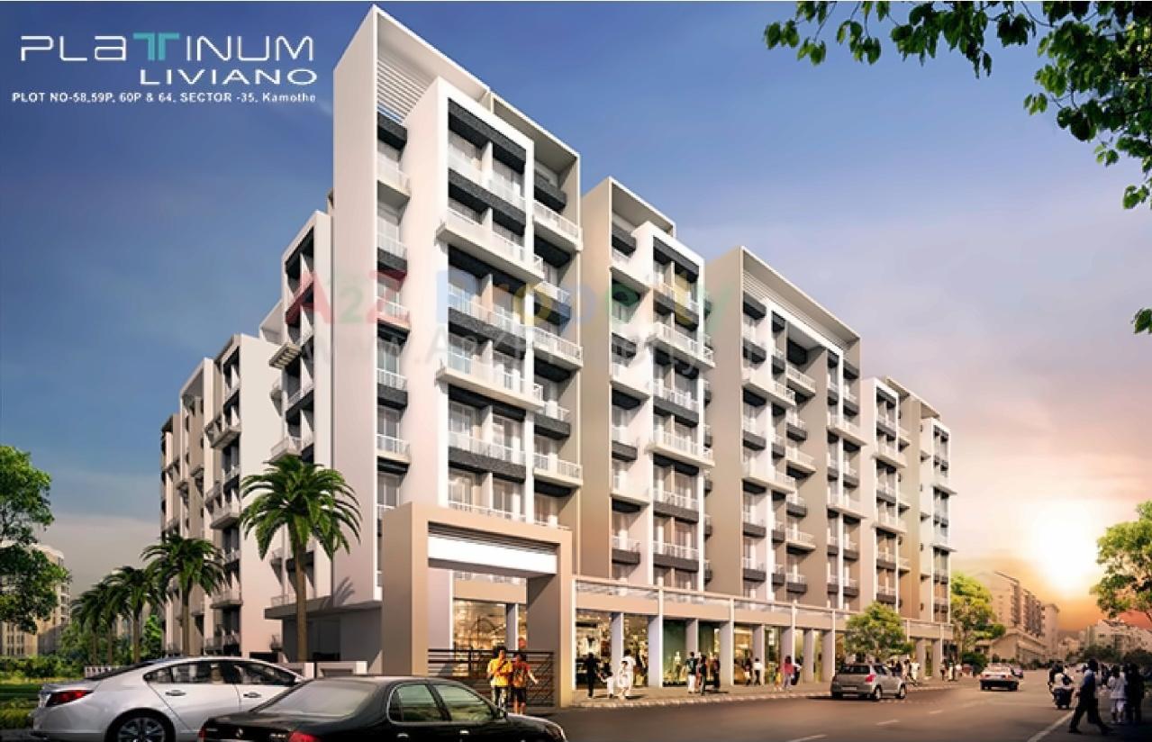 3D Elevation of real estate project Platinum Liviano located at Kamothe, Raigarh, Maharashtra