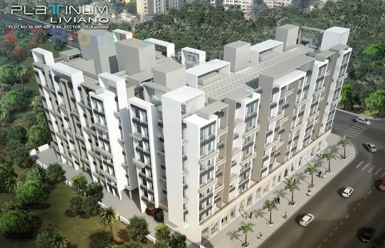 3D Elevation of real estate project Platinum Liviano located at Kamothe, Raigarh, Maharashtra