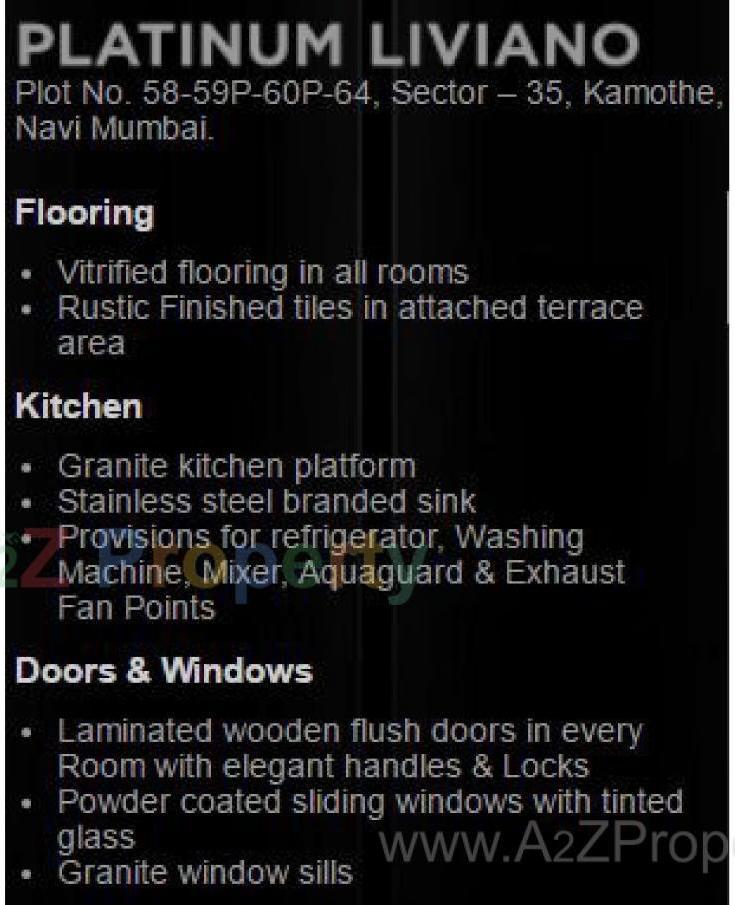  of real estate project Platinum Liviano located at Kamothe, Raigarh, Maharashtra