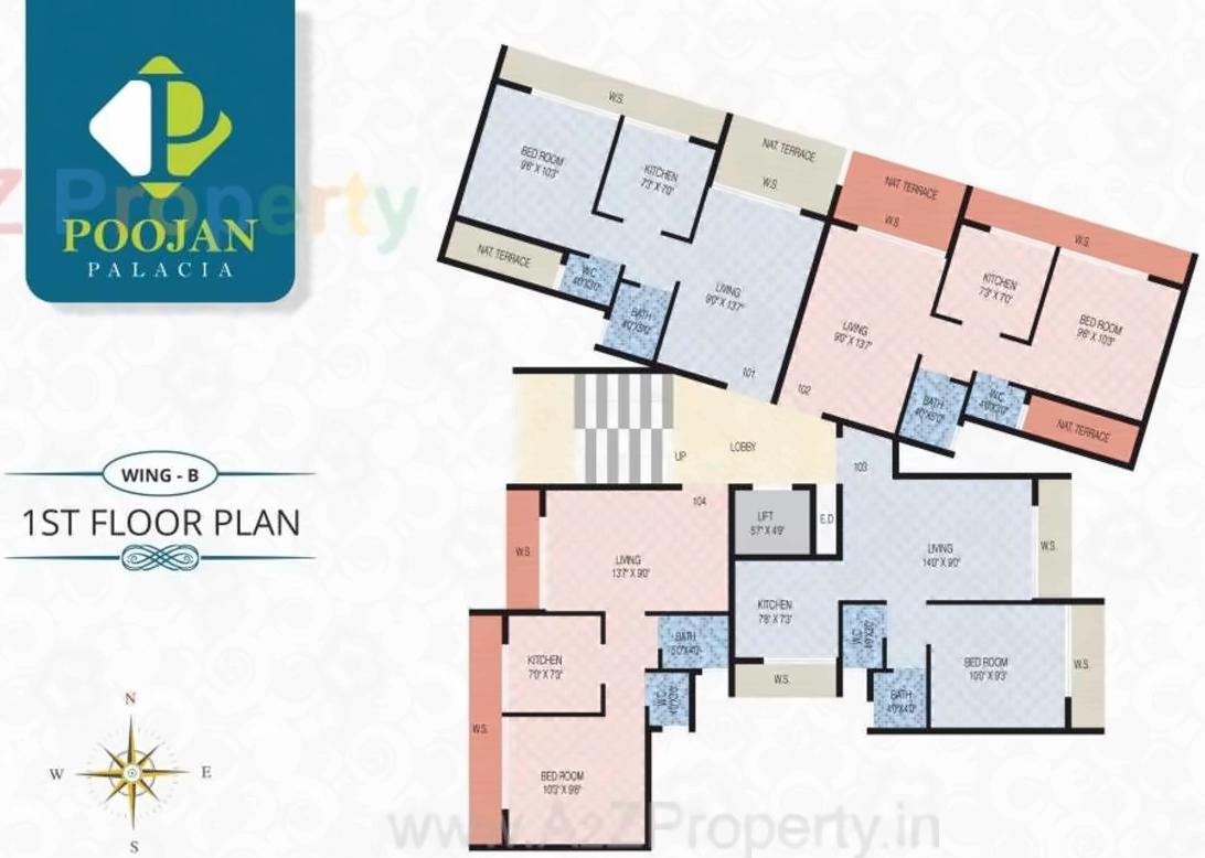 Layout of real estate project Poojan Palacia C located at Karjat, Raigarh, Maharashtra
