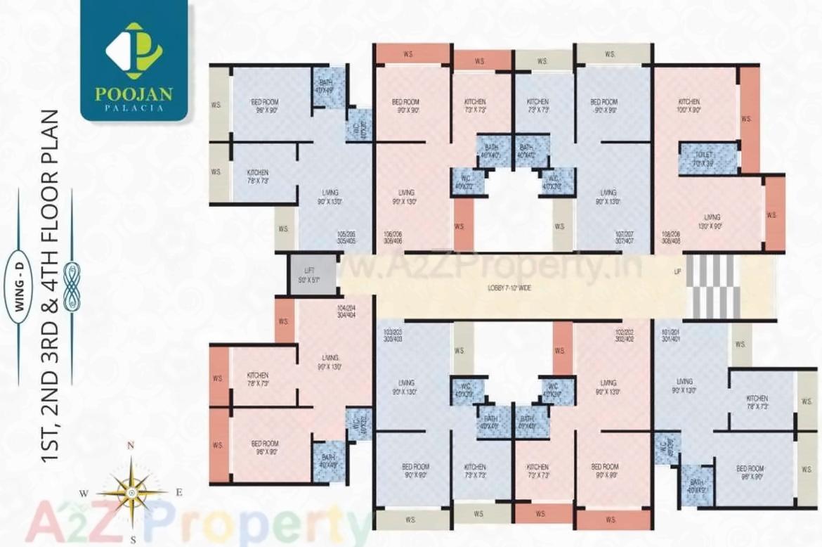 Layout of real estate project Poojan Palacia C located at Karjat, Raigarh, Maharashtra