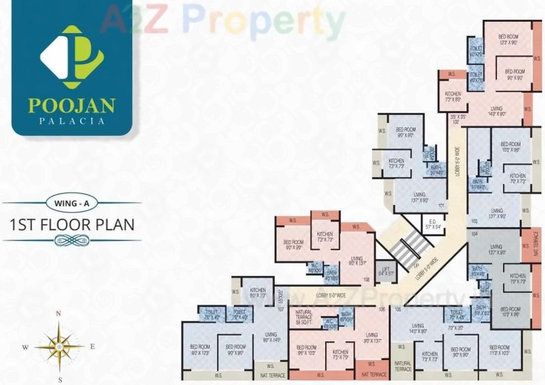 Layout of real estate project Poojan Palacia C located at Karjat, Raigarh, Maharashtra