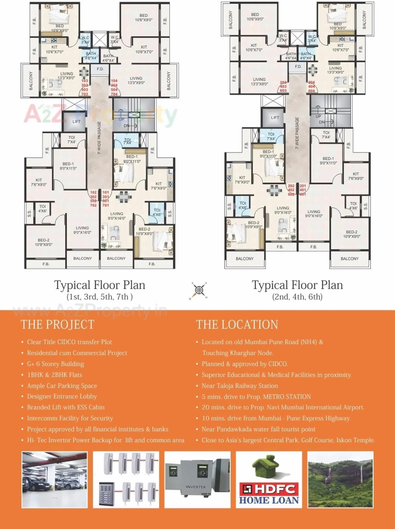 Layout of real estate project Pramukh Paradise located at Taloje-panchnad-, Raigarh, Maharashtra