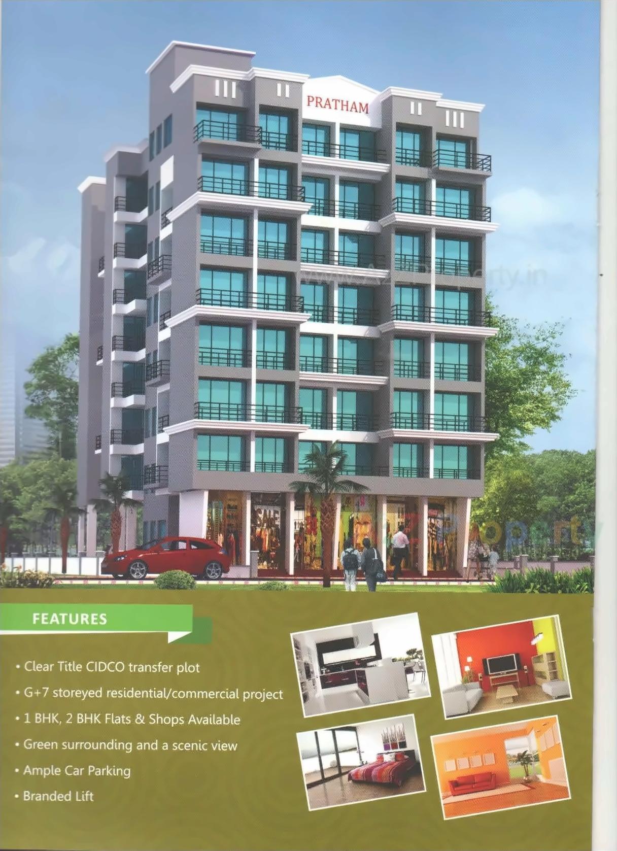 3D Elevation of real estate project Pratham Residency located at Bokadvira, Raigarh, Maharashtra
