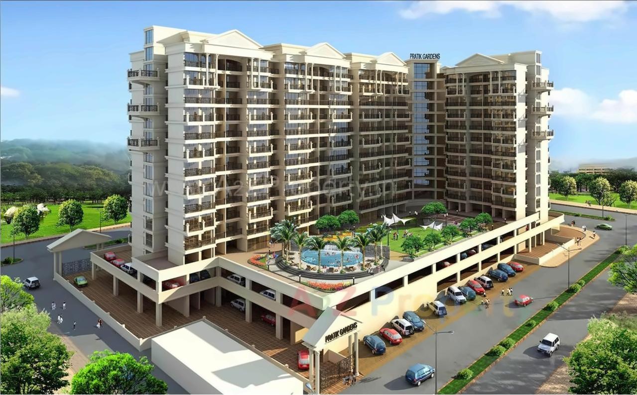 3D Elevation of real estate project Pratik Gardens located at Kamothe-, Raigarh, Maharashtra