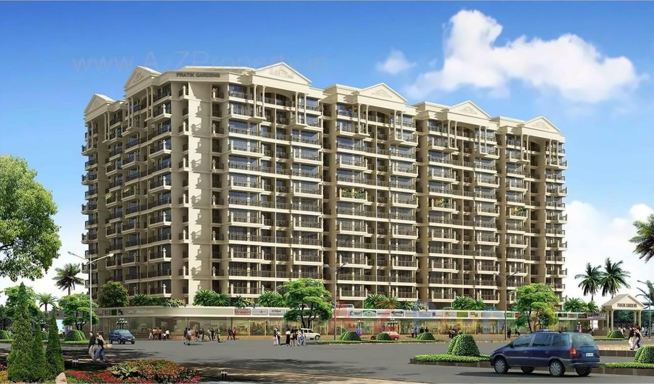 3D Elevation of real estate project Pratik Gardens located at Kamothe-, Raigarh, Maharashtra