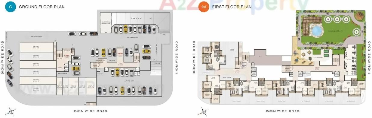 Layout of real estate project Priyanka Unite located at Ulawe, Raigarh, Maharashtra