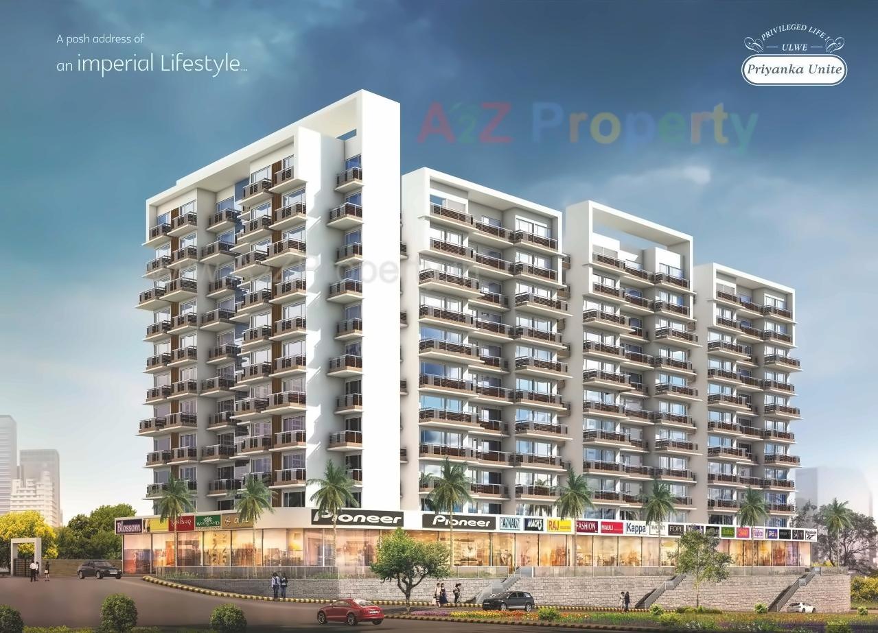 3D Elevation of real estate project Priyanka Unite located at Ulawe, Raigarh, Maharashtra