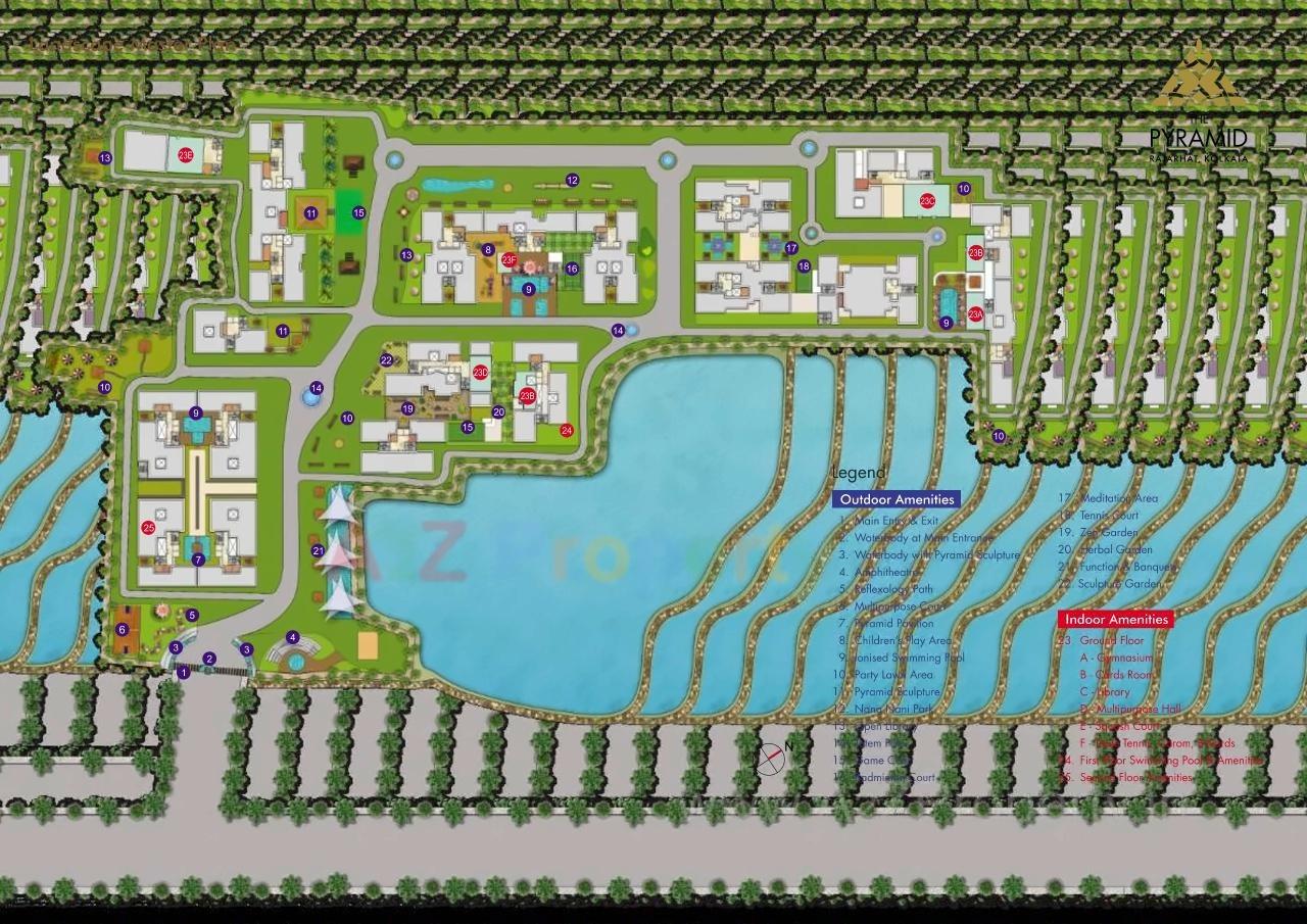 Layout of real estate project Pyramid located at Ambivali-t-tungartan, Raigarh, Maharashtra