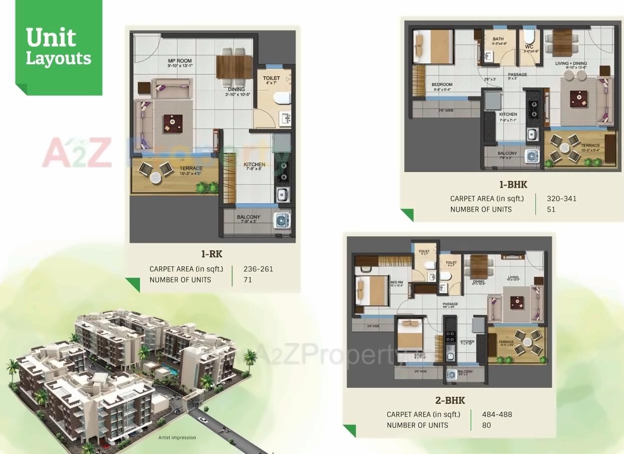 Layout of real estate project Qn Greens located at Koyana-velhe, Raigarh, Maharashtra