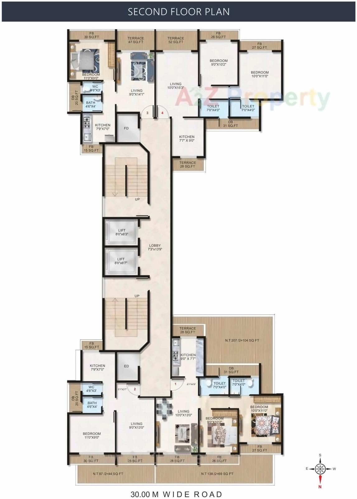 Layout of real estate project R N Heights located at Uran, Raigarh, Maharashtra