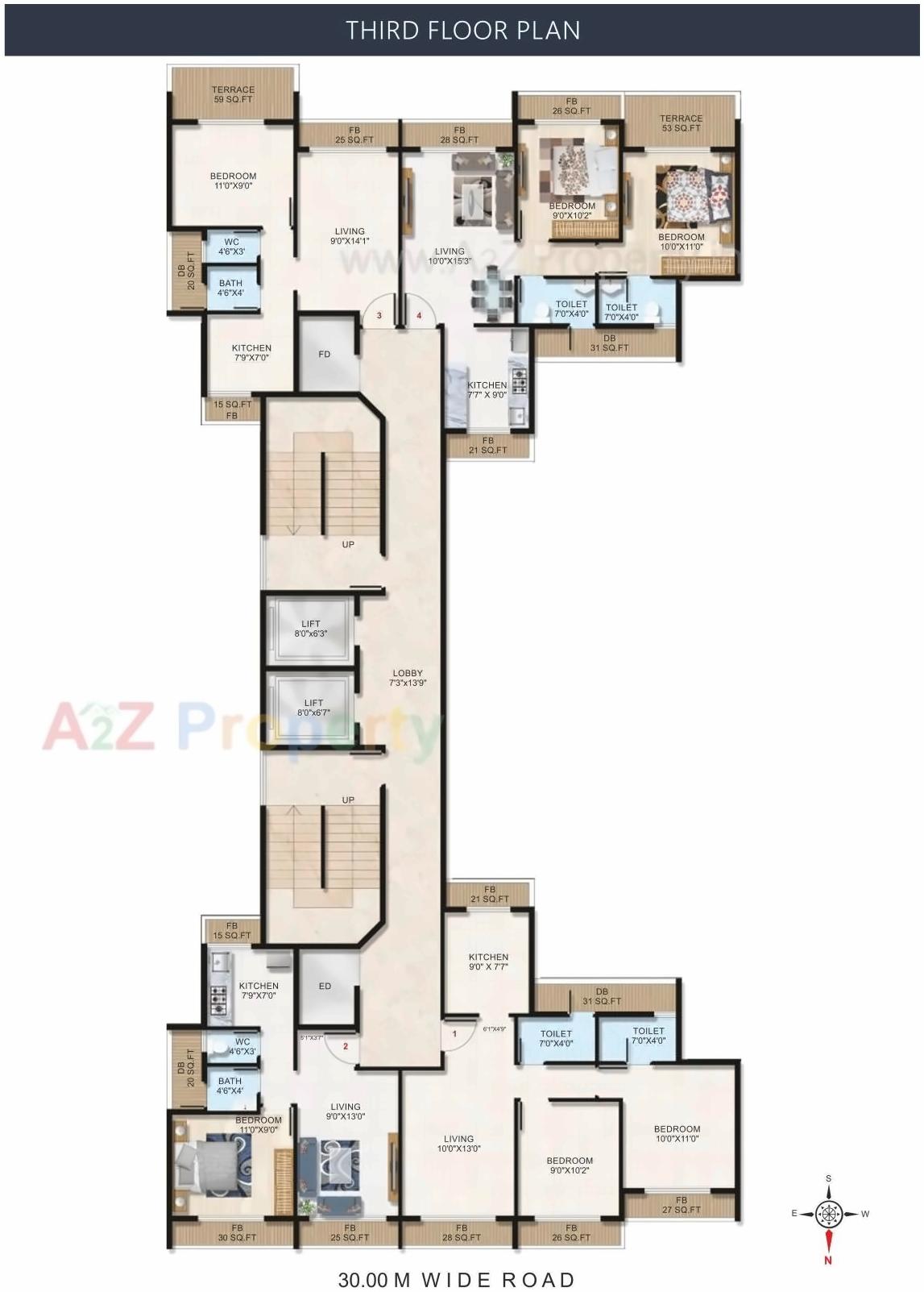 Layout of real estate project R N Heights located at Uran, Raigarh, Maharashtra
