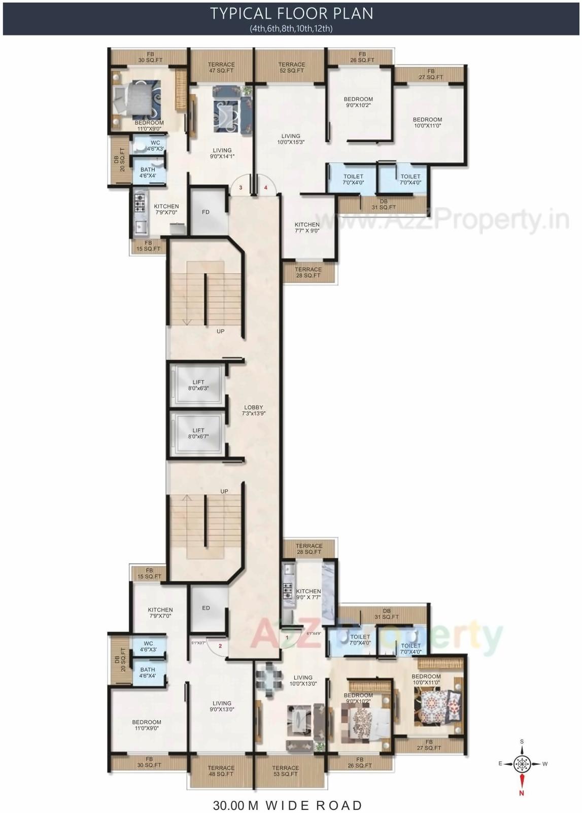 Layout of real estate project R N Heights located at Uran, Raigarh, Maharashtra