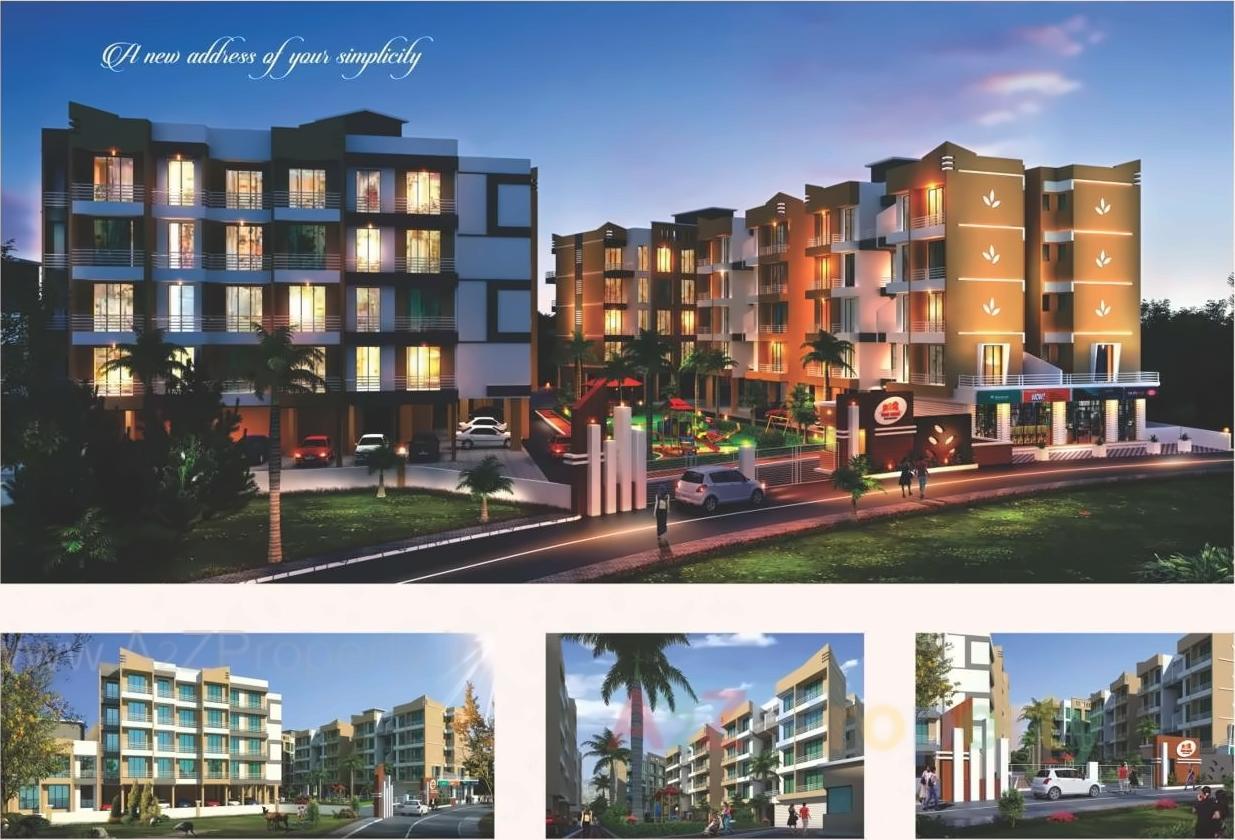 3D Elevation of real estate project Sagar Sargam Residency located at Haliwali, Raigarh, Maharashtra