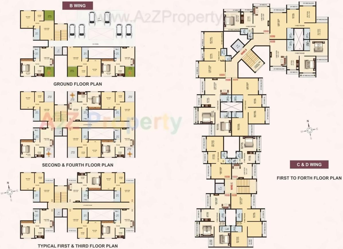 Layout of real estate project Sagar Sargam Residency located at Haliwali, Raigarh, Maharashtra
