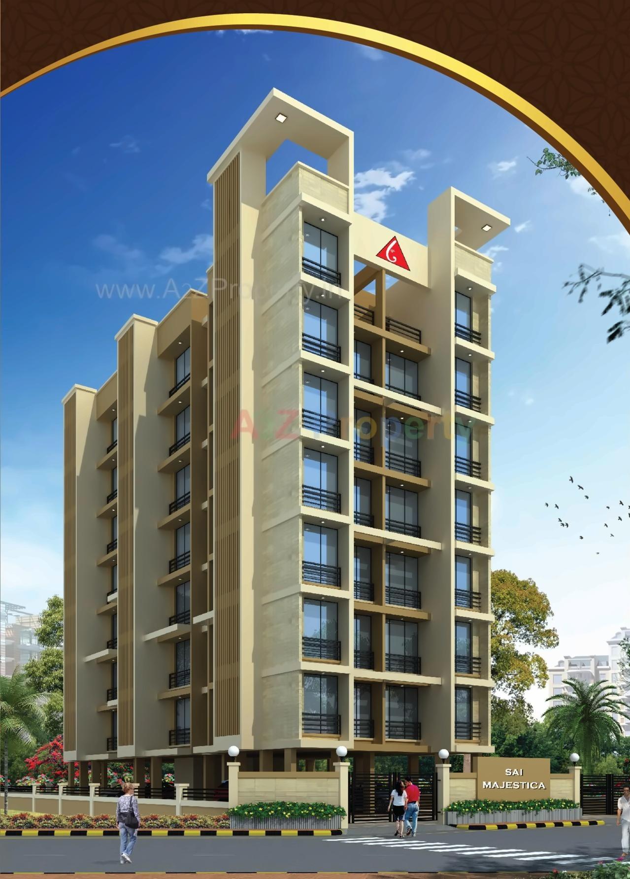 3D Elevation of real estate project Sai Majestica located at Bokadvira, Raigarh, Maharashtra