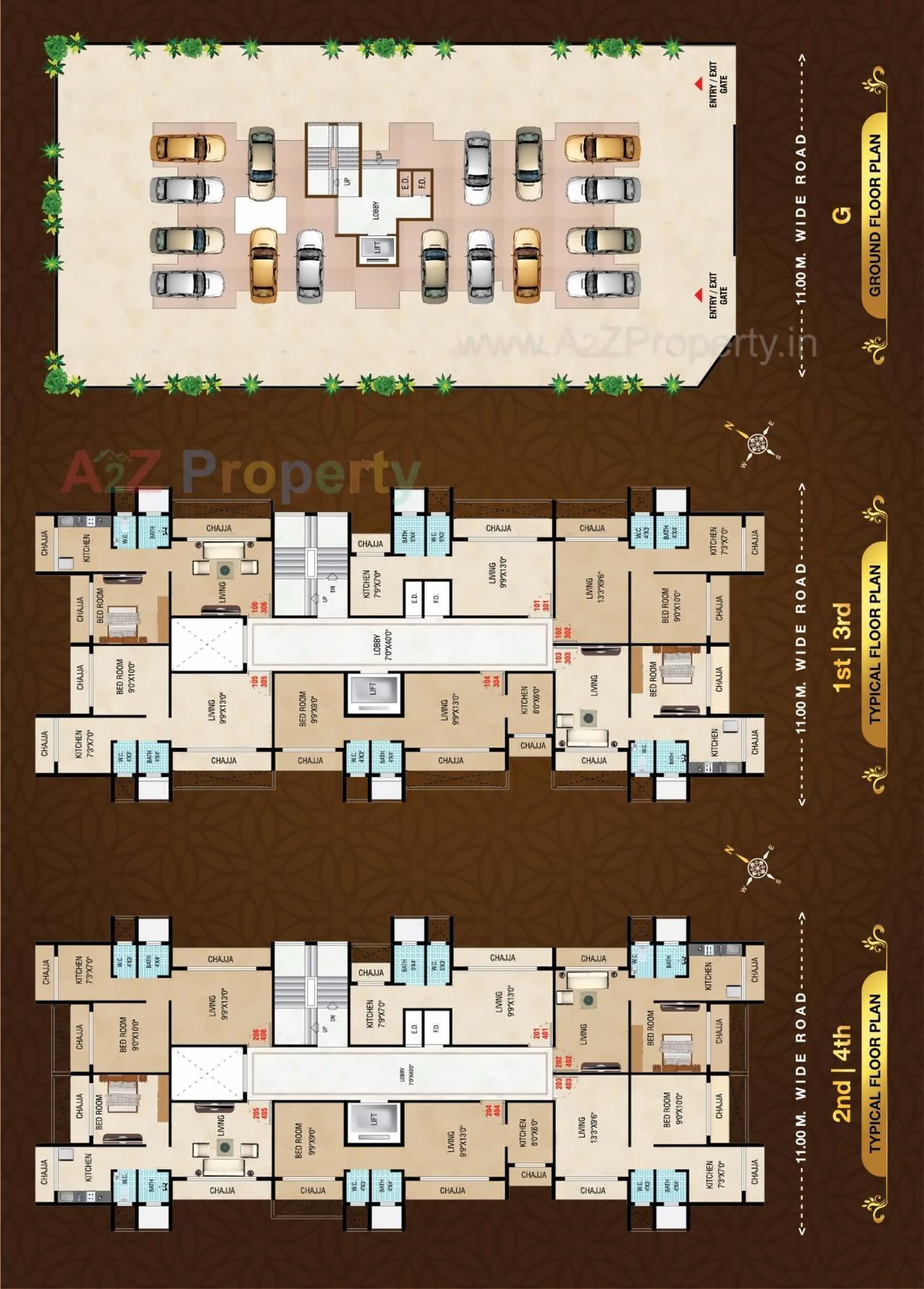 Layout of real estate project Sai Majestica located at Bokadvira, Raigarh, Maharashtra