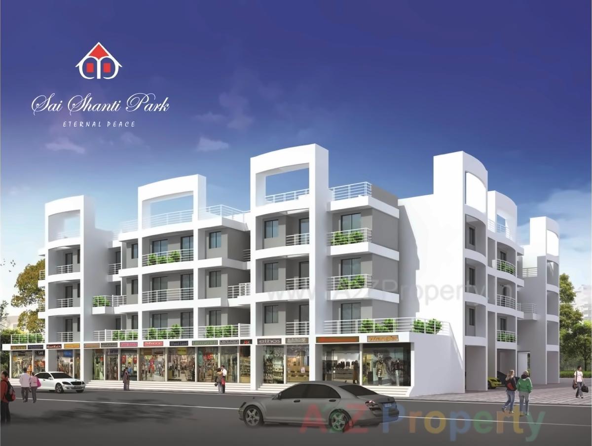 3D Elevation of real estate project Sai Shanti Park   Anand located at Pisarve, Raigarh, Maharashtra
