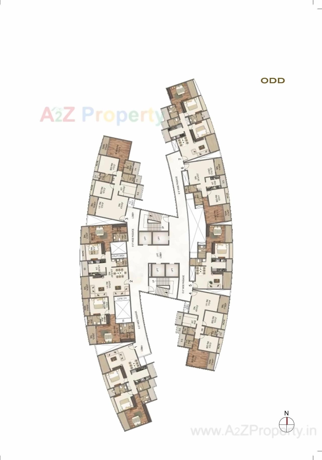 Layout of real estate project Sai World Empire located at Rohinjan, Raigarh, Maharashtra