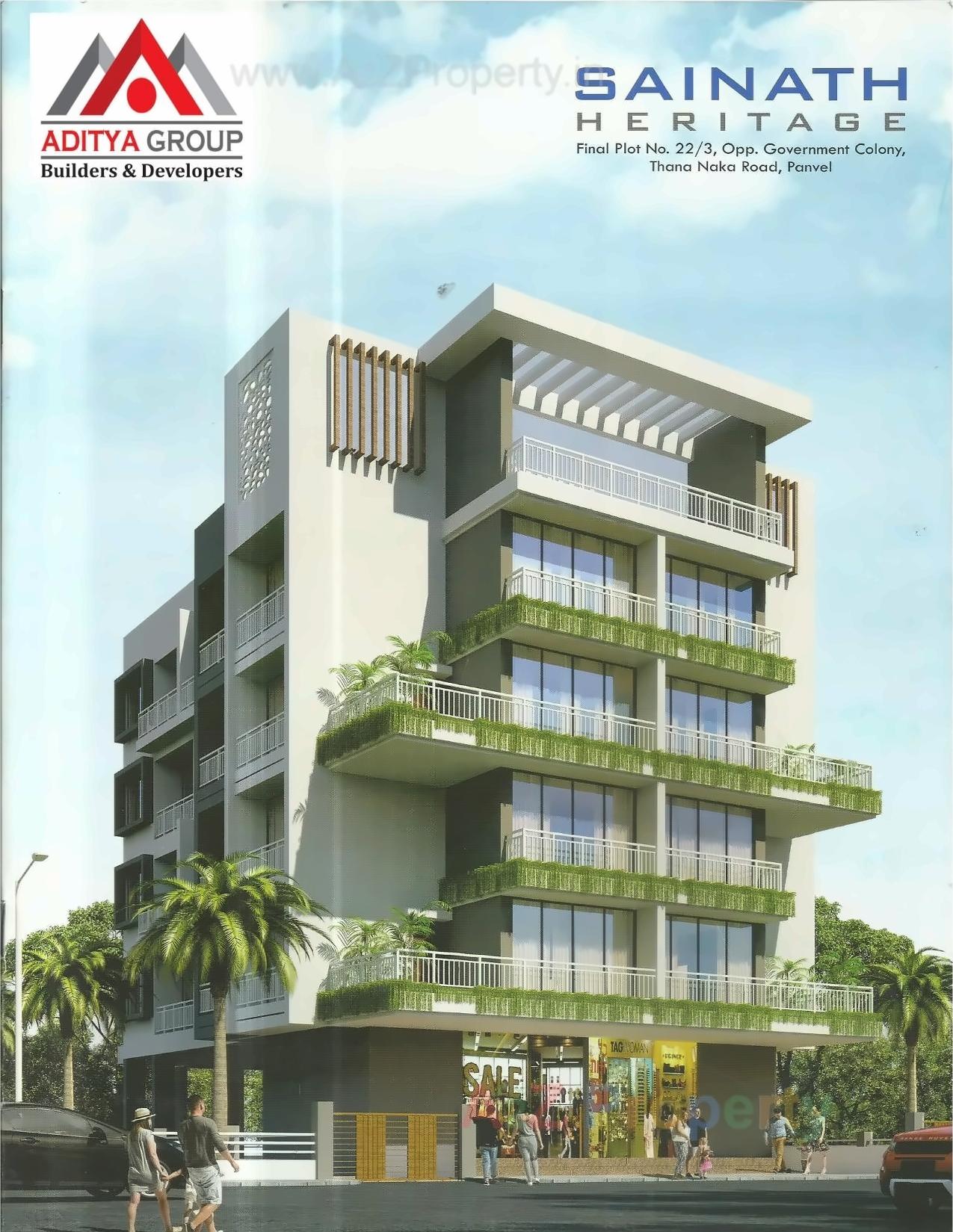 3D Elevation of real estate project Sainath Heritage located at Panvel, Raigarh, Maharashtra
