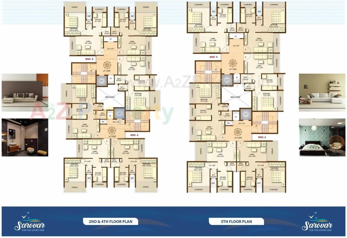 Layout of real estate project Sarovar located at Bokadvira, Raigarh, Maharashtra