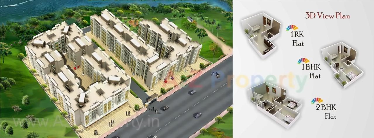 3D Elevation of real estate project Sarth Apartment located at Dhakatevengaon, Raigarh, Maharashtra