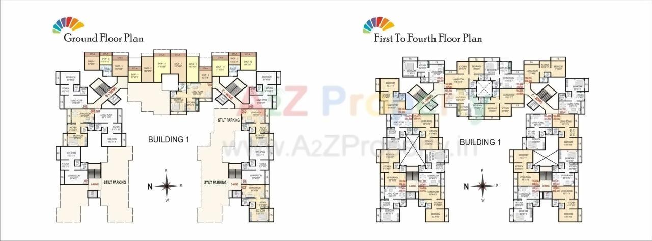 Layout of real estate project Sarth Apartment located at Dhakatevengaon, Raigarh, Maharashtra