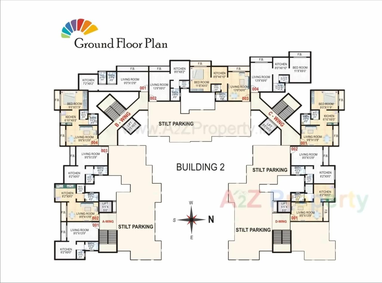 Layout of real estate project Sarth Apartment located at Dhakatevengaon, Raigarh, Maharashtra