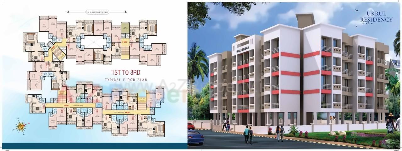 3D Elevation of real estate project Saurabh Residency located at Ukrul, Raigarh, Maharashtra