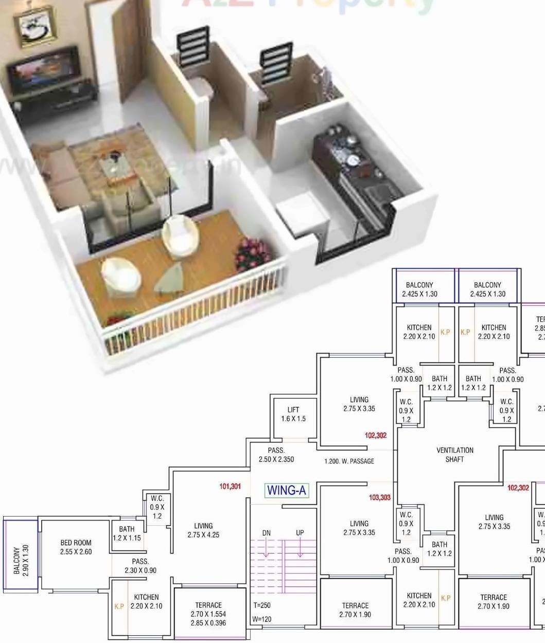 Layout of real estate project Shanti Harmony located at Vakadi, Raigarh, Maharashtra